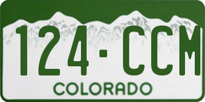CO license plate 124CCM