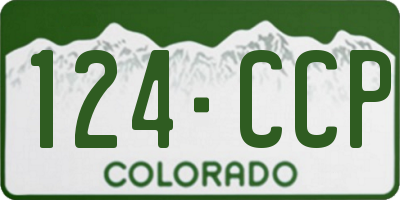 CO license plate 124CCP