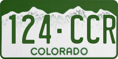 CO license plate 124CCR
