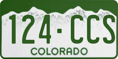CO license plate 124CCS