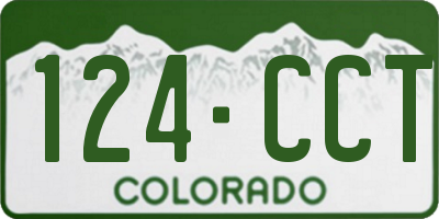 CO license plate 124CCT