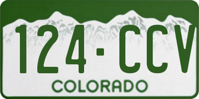 CO license plate 124CCV