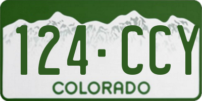 CO license plate 124CCY