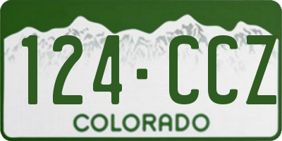 CO license plate 124CCZ