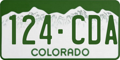 CO license plate 124CDA