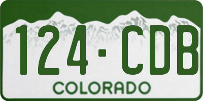 CO license plate 124CDB