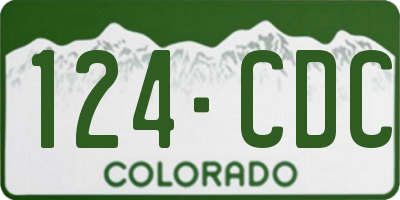 CO license plate 124CDC