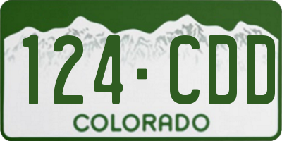 CO license plate 124CDD