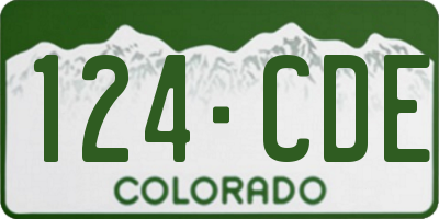 CO license plate 124CDE