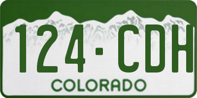 CO license plate 124CDH