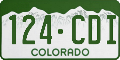 CO license plate 124CDI