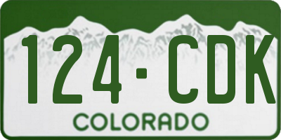 CO license plate 124CDK