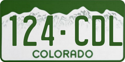 CO license plate 124CDL