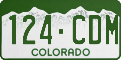 CO license plate 124CDM