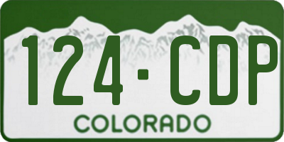 CO license plate 124CDP