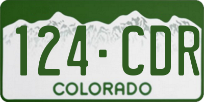 CO license plate 124CDR