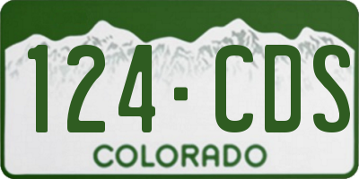 CO license plate 124CDS