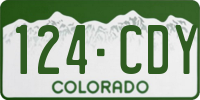 CO license plate 124CDY