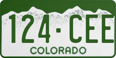 CO license plate 124CEE