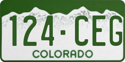 CO license plate 124CEG