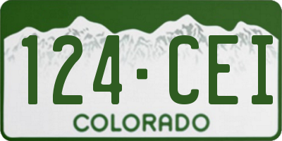 CO license plate 124CEI