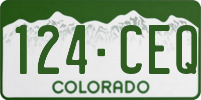 CO license plate 124CEQ