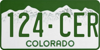 CO license plate 124CER