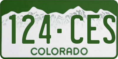 CO license plate 124CES