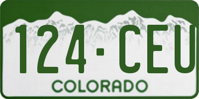 CO license plate 124CEU