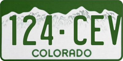 CO license plate 124CEV