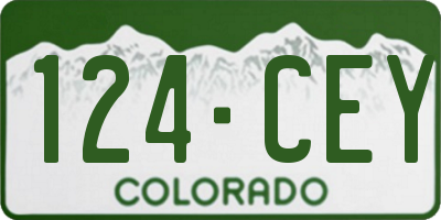CO license plate 124CEY