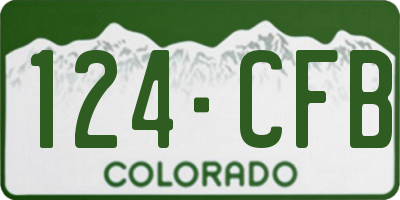 CO license plate 124CFB