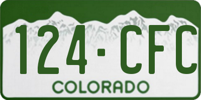 CO license plate 124CFC