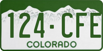 CO license plate 124CFE