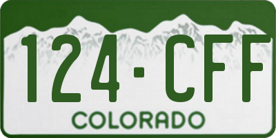 CO license plate 124CFF