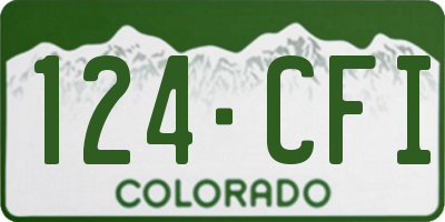 CO license plate 124CFI