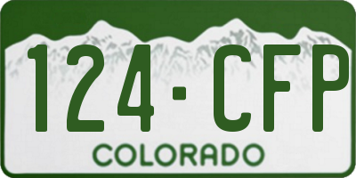 CO license plate 124CFP