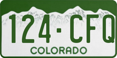 CO license plate 124CFQ