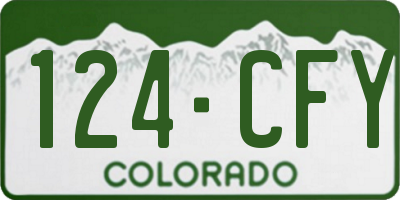 CO license plate 124CFY