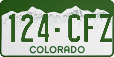 CO license plate 124CFZ