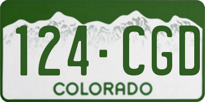 CO license plate 124CGD