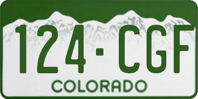 CO license plate 124CGF