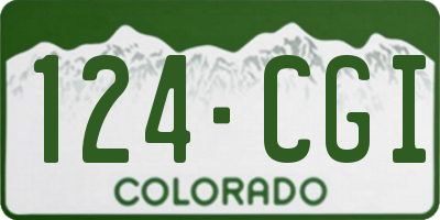 CO license plate 124CGI
