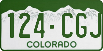 CO license plate 124CGJ