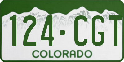 CO license plate 124CGT
