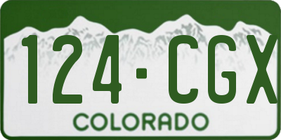 CO license plate 124CGX
