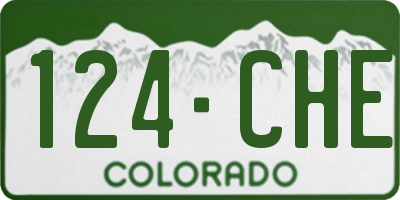 CO license plate 124CHE