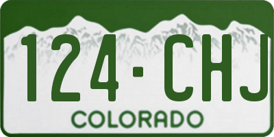 CO license plate 124CHJ