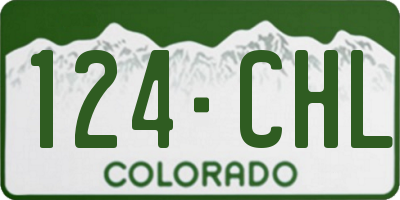 CO license plate 124CHL
