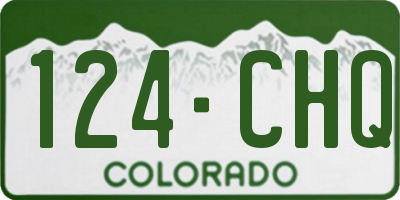 CO license plate 124CHQ